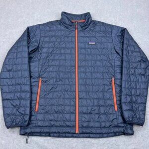 Patagonia Nano Puff Jacket Mens XXL Blue Quilt Insulated Full Zip Hiking Outdoor